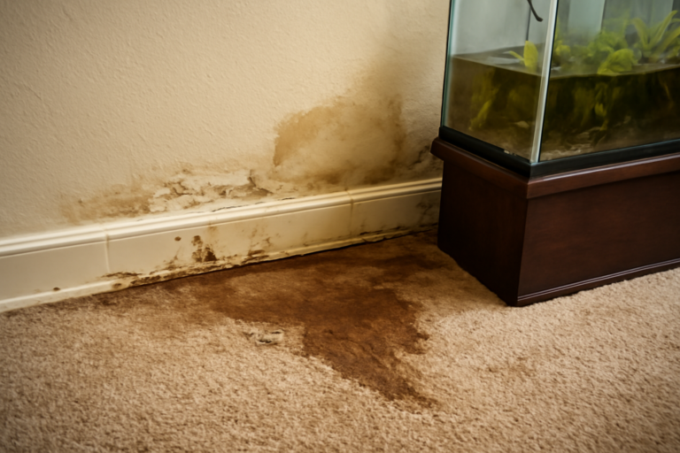 Aquarium Leak Water Removal