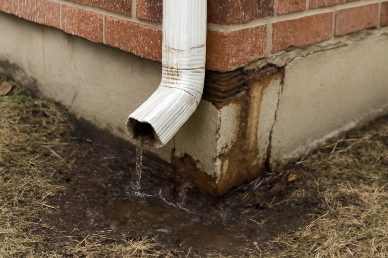 Downspout Failure Water Removal