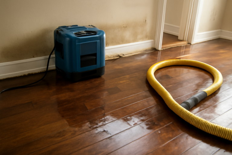 Hardwood Floor Water Extraction