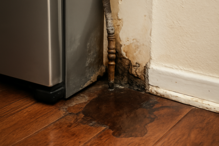 Refrigerator Water Line Leak Removal